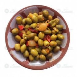 Olives Vertes Dénoyautées Marinées et pimentées - 500 g