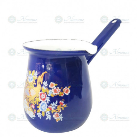 Cafetière libanaise émaillée (Rakwe) bleue - 4 tasses