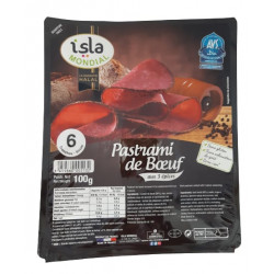 Pastrami de Boeuf aux 3 épices - isla 100g