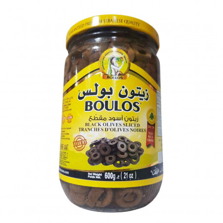 Olives noires tranchées boulos 600gr