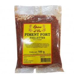 Piment fort en paillette 100gr. Epices dor