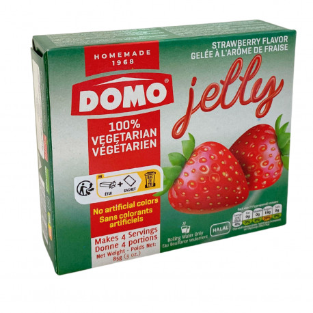 Jello ou gelée fraise 5+1 halal - Domo 85 gr