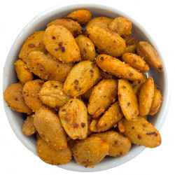 Amandes émondées frites au paprika piquant - 250 gr