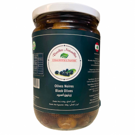 Olives Noires du Liban - Chalhoub's Pantry 600gr.