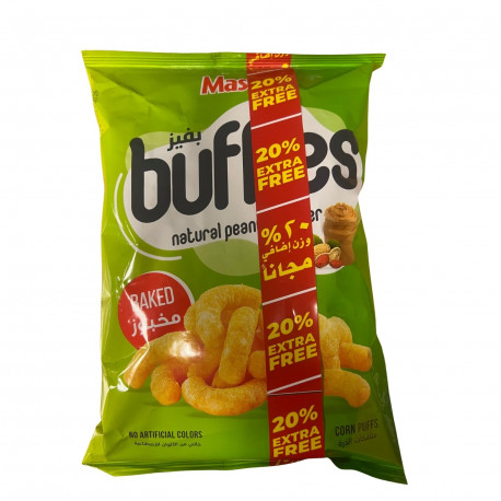 Chips de Maïs au Beurre de Cacahuète Buffies Master 72g