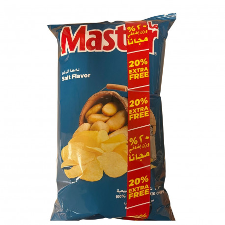 Chips de Pomme de Terre Saveur de Sel Master 145g